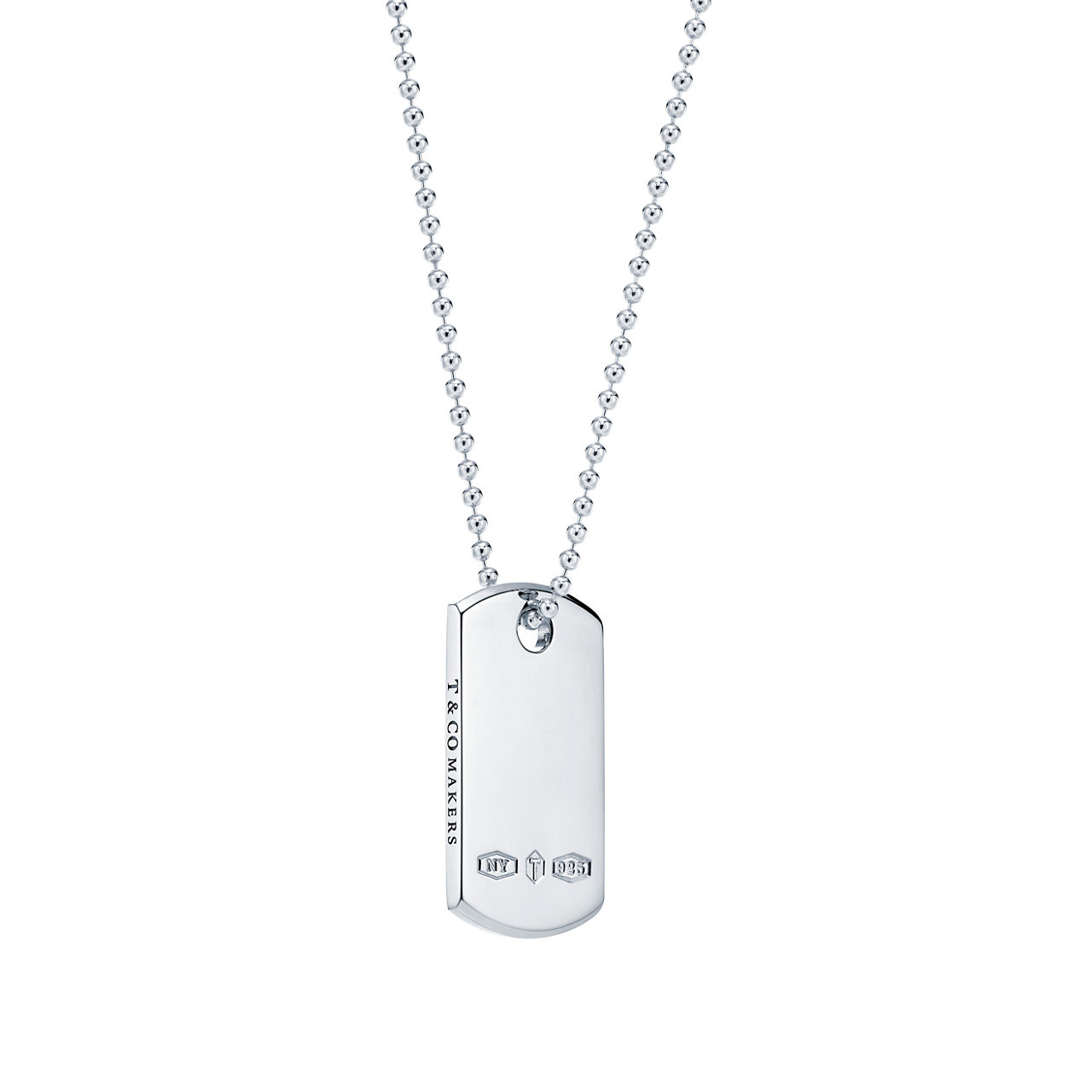 Tiffany 1837™:Makers I.D. Tag Pendant in Sterling Silver, 24"  image number 3