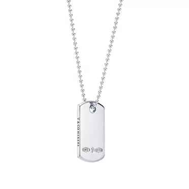 Tiffany 1837®:Makers I.D. Tag Pendant in Sterling Silver, 24", 3