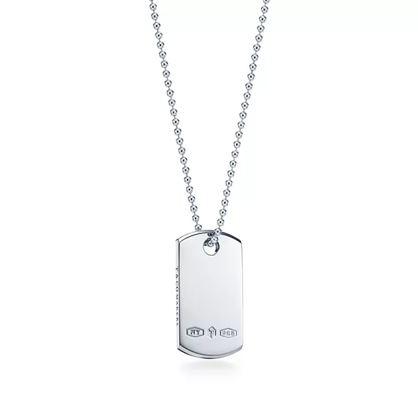 Makers Colgante de insignia identificativa en plata de ley, 61 cm 
