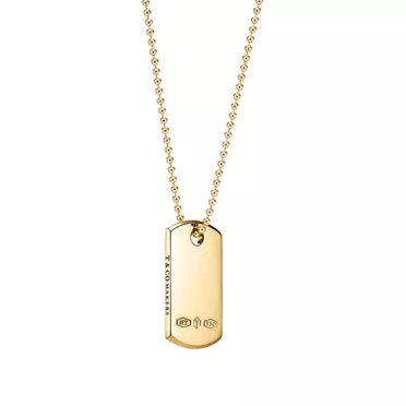 Tiffany 1837™:Makers I.D. Tag Pendant in 18k Gold, 24" , 3