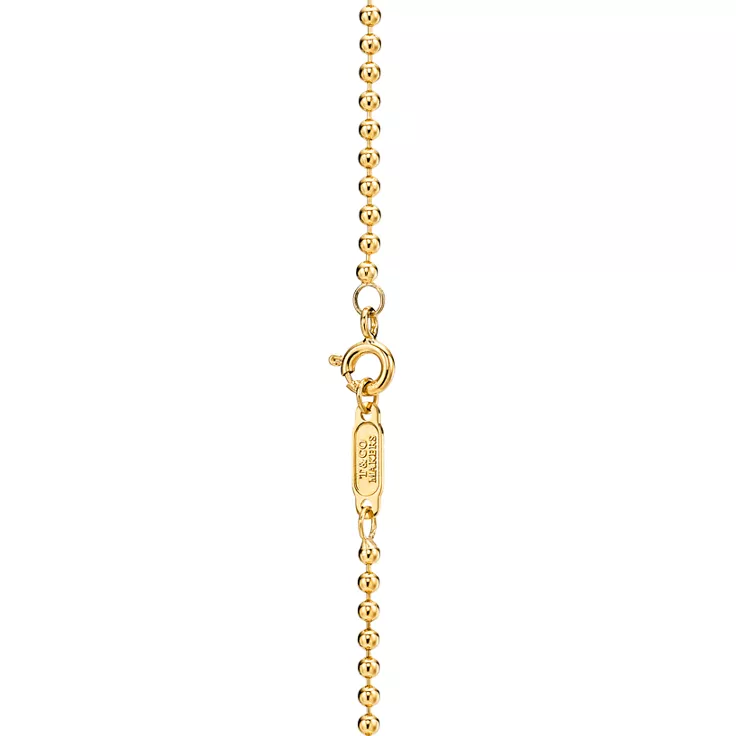 Tiffany 1837™:Makers I.D. Tag Pendant in 18k Gold, 24" , 4