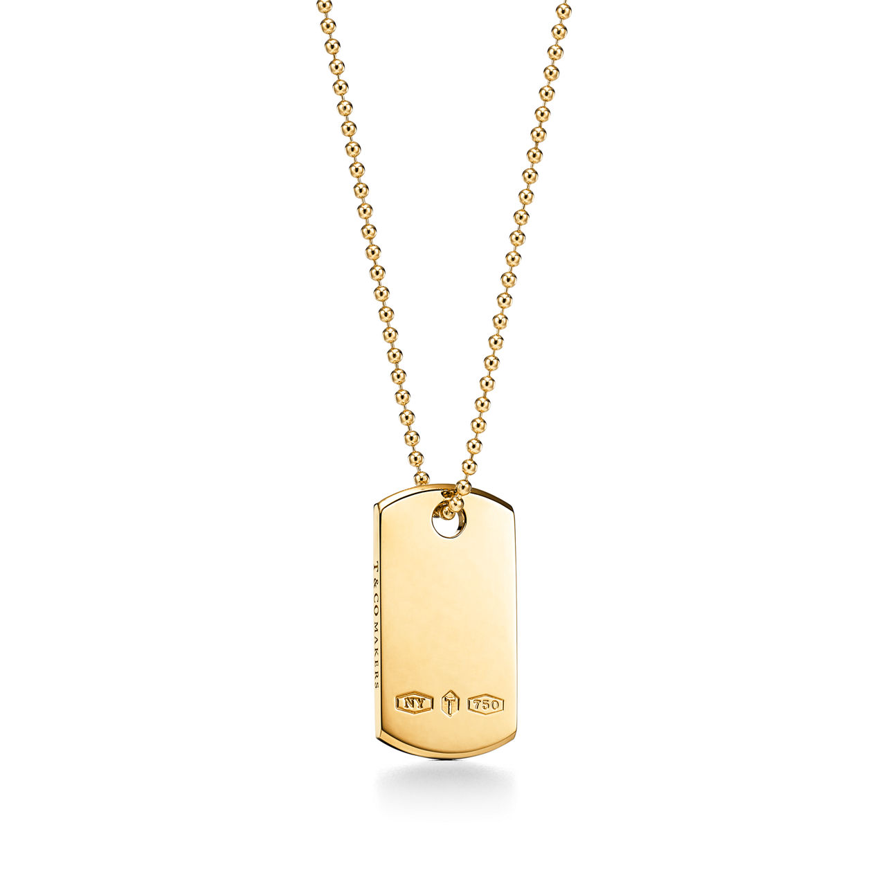 Pendente Makers con piastrina per nome in oro, 61 cm 