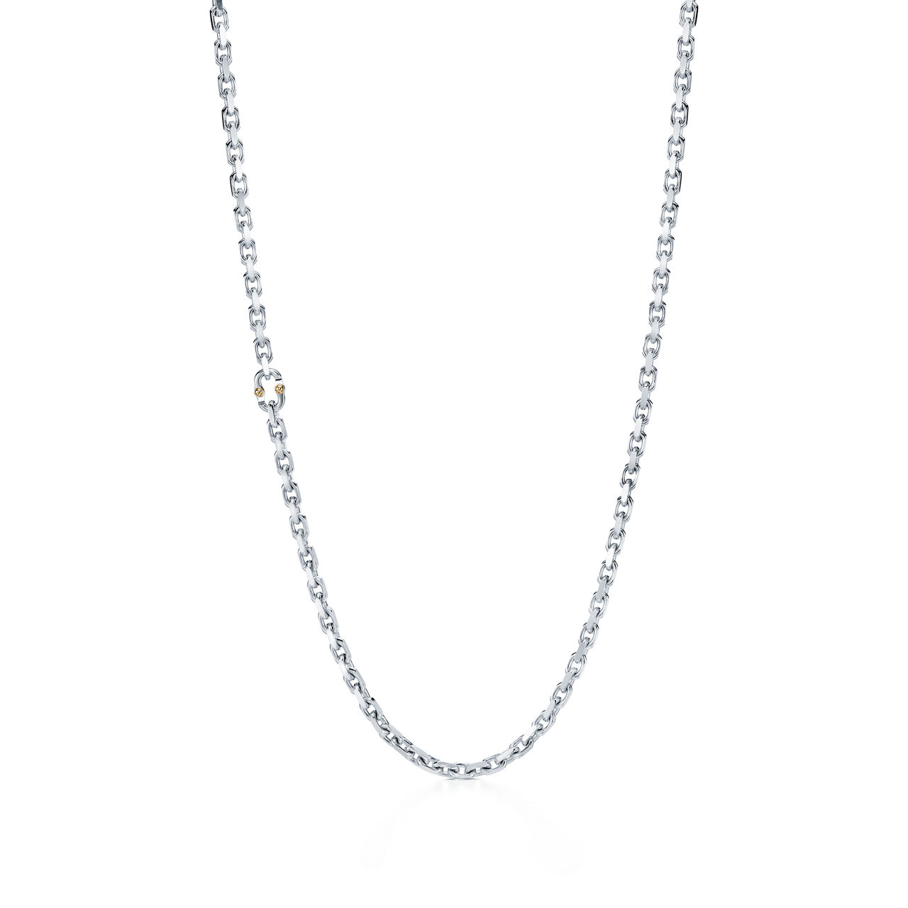 Tiffany 1837™:Makers Chain Necklace in Sterling Silver and 18k Gold, 24"  image number 0