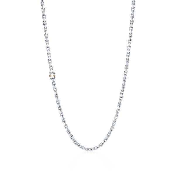 Tiffany 1837™:Makers Gliederkette in Sterlingsilber und 18 Karat Gold, 61,0 cm 