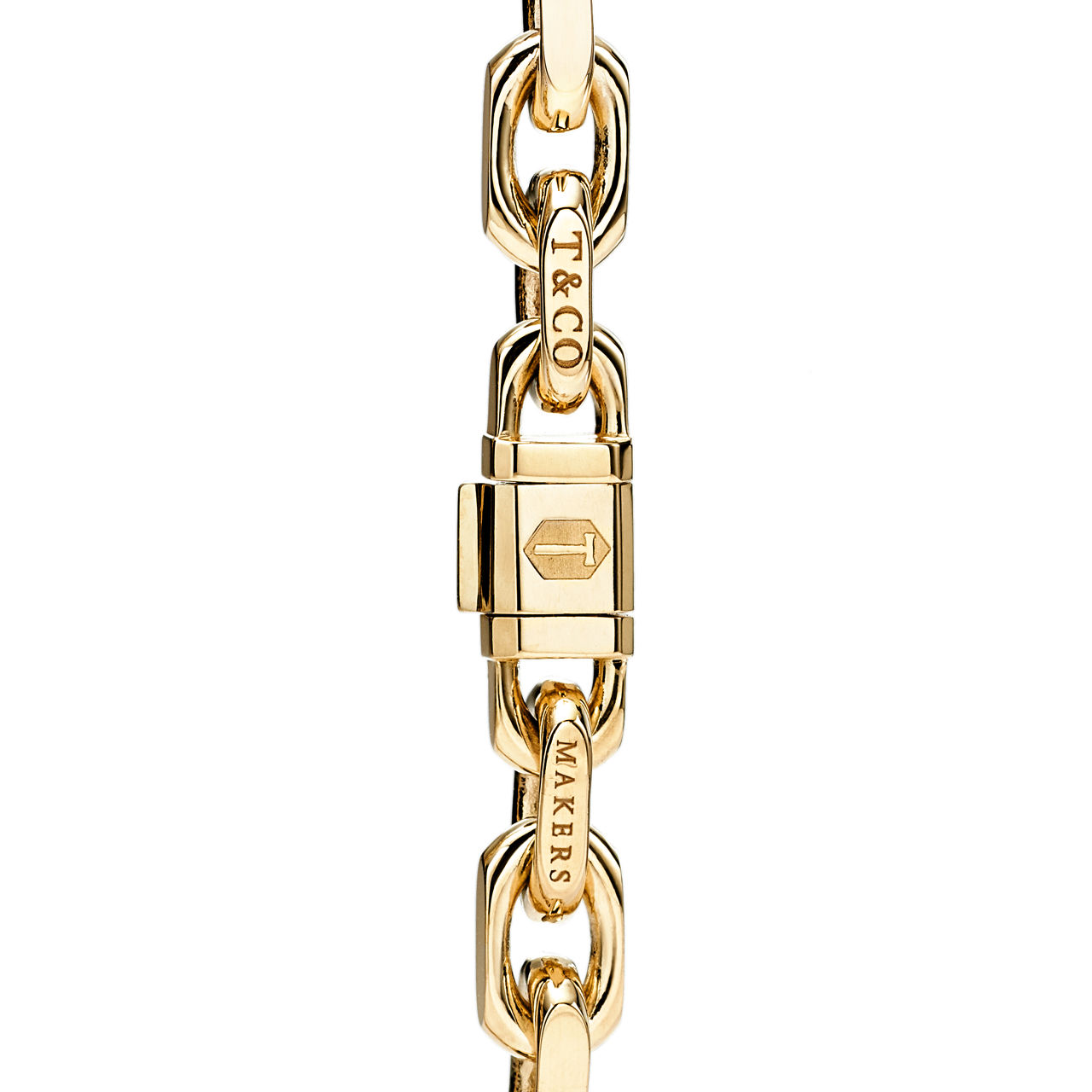 Tiffany 1837™:Makers Narrow Chain Bracelet in 18k Gold  image number 3