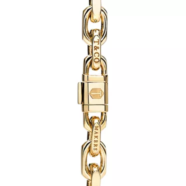 Tiffany 1837™:Makers Narrow Chain Bracelet in 18k Gold , 3