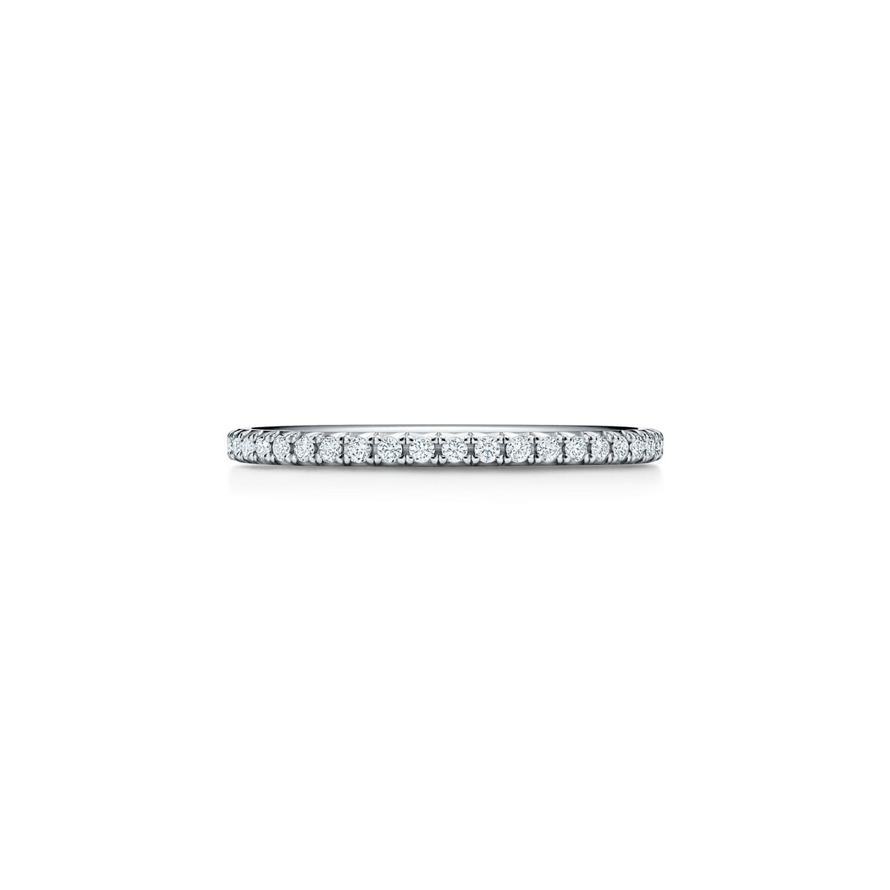 Geschlossener Eternity Ring in Platin mit Diamanten