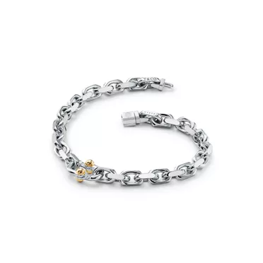 Tiffany 1837™:Bracelet à maillons Makers en argent et or 18 carats , 2