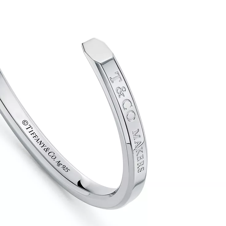 Tiffany 1837™:Makers Narrow Cuff in Sterling Silver , 4