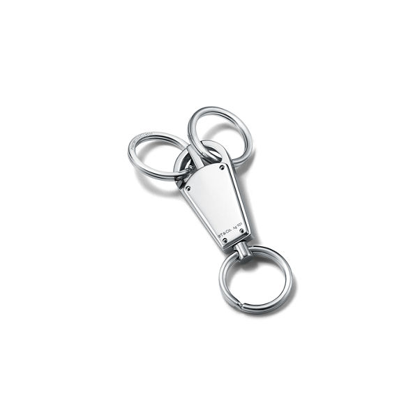 Tiffany 1837:Makers Valet Key Ring in Sterling Silver and Stainless Steel 