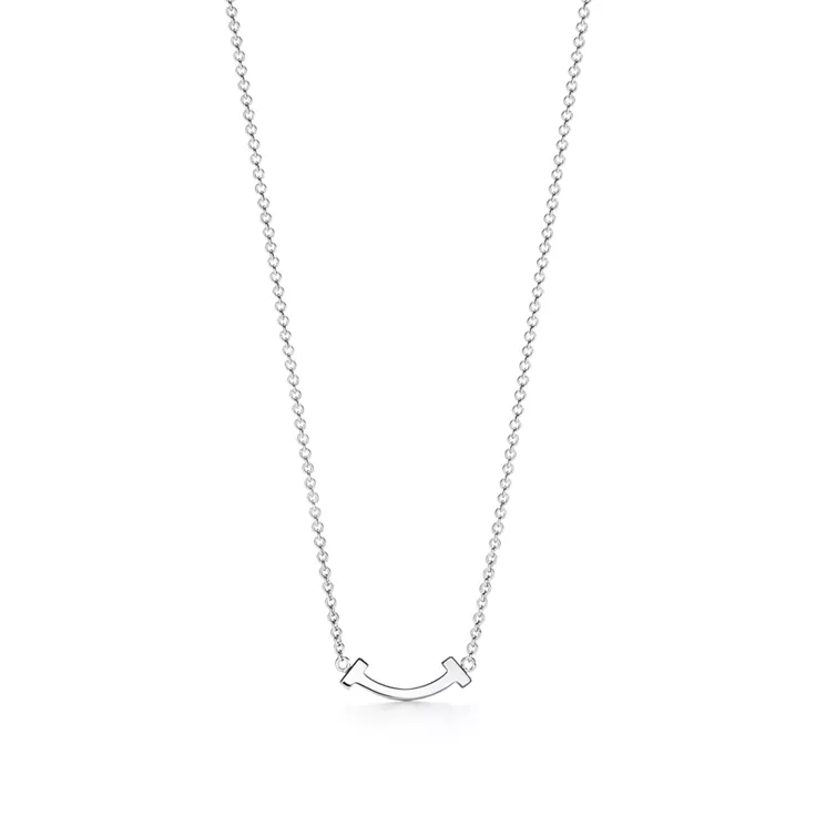 Tiffany T:Smile Pendant in White Gold, Mini, 2