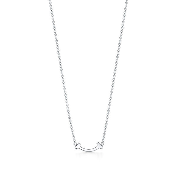 Tiffany T:Smile Pendant in White Gold, Mini