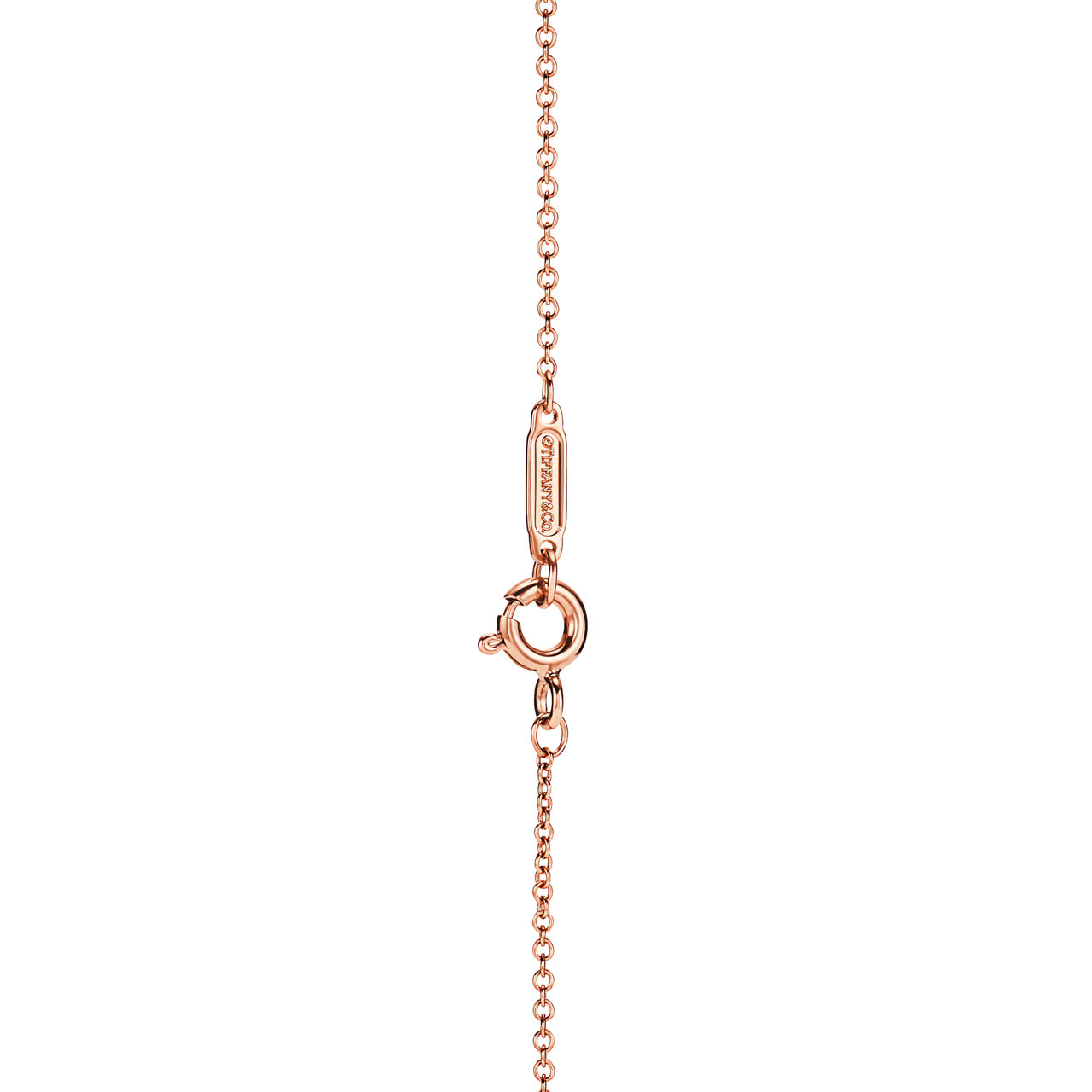 Tiffany T:Diamant-Anhänger in Roségold mit einem Diamanten im Baguetteschliff Bildnummer 3