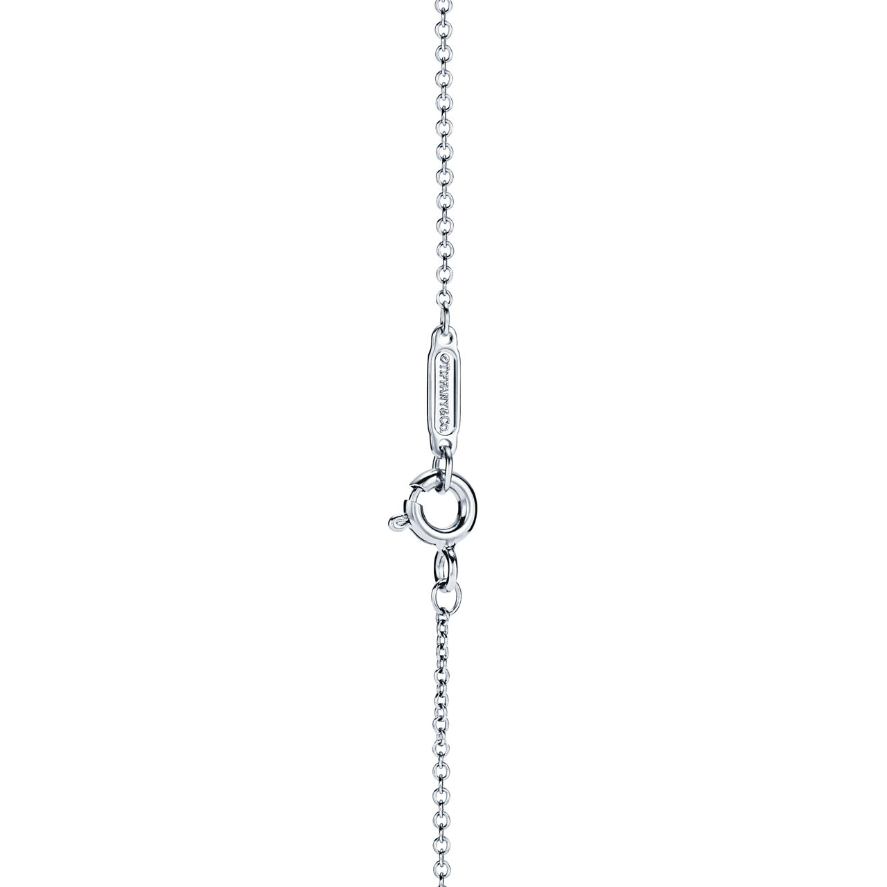 Tiffany T:Diamond Pendant in White Gold with a Baguette Diamond image number 3