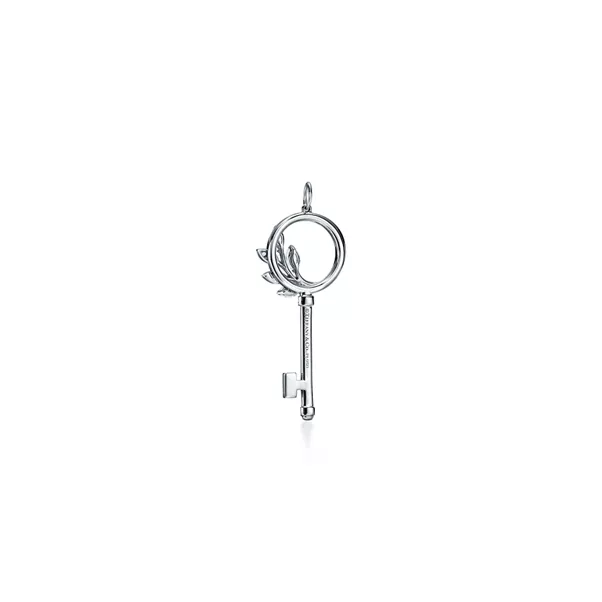 Tiffany Victoria® Diamond Vine Circle Key in Platinum 