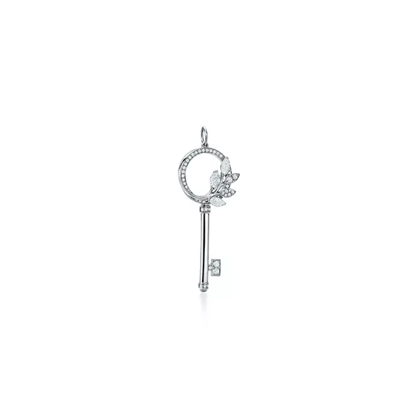 Tiffany Victoria® Diamond Vine Circle Key in Platinum 