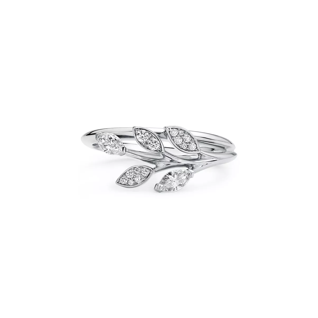 Diamond Vine Ring in Platinum 