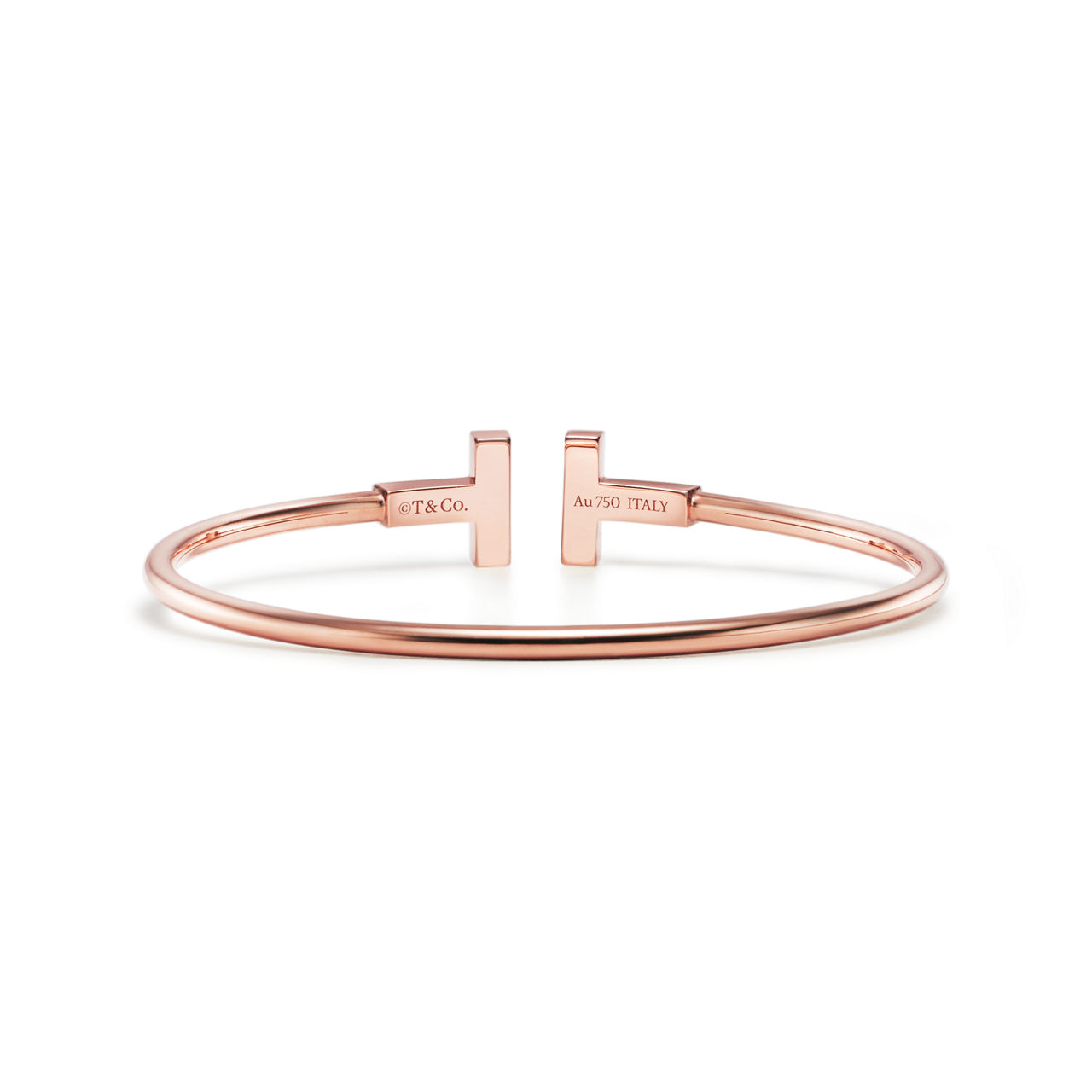 Tiffany T:Wire Bracelet in Rose Gold with Mother-of-pearl image number 3