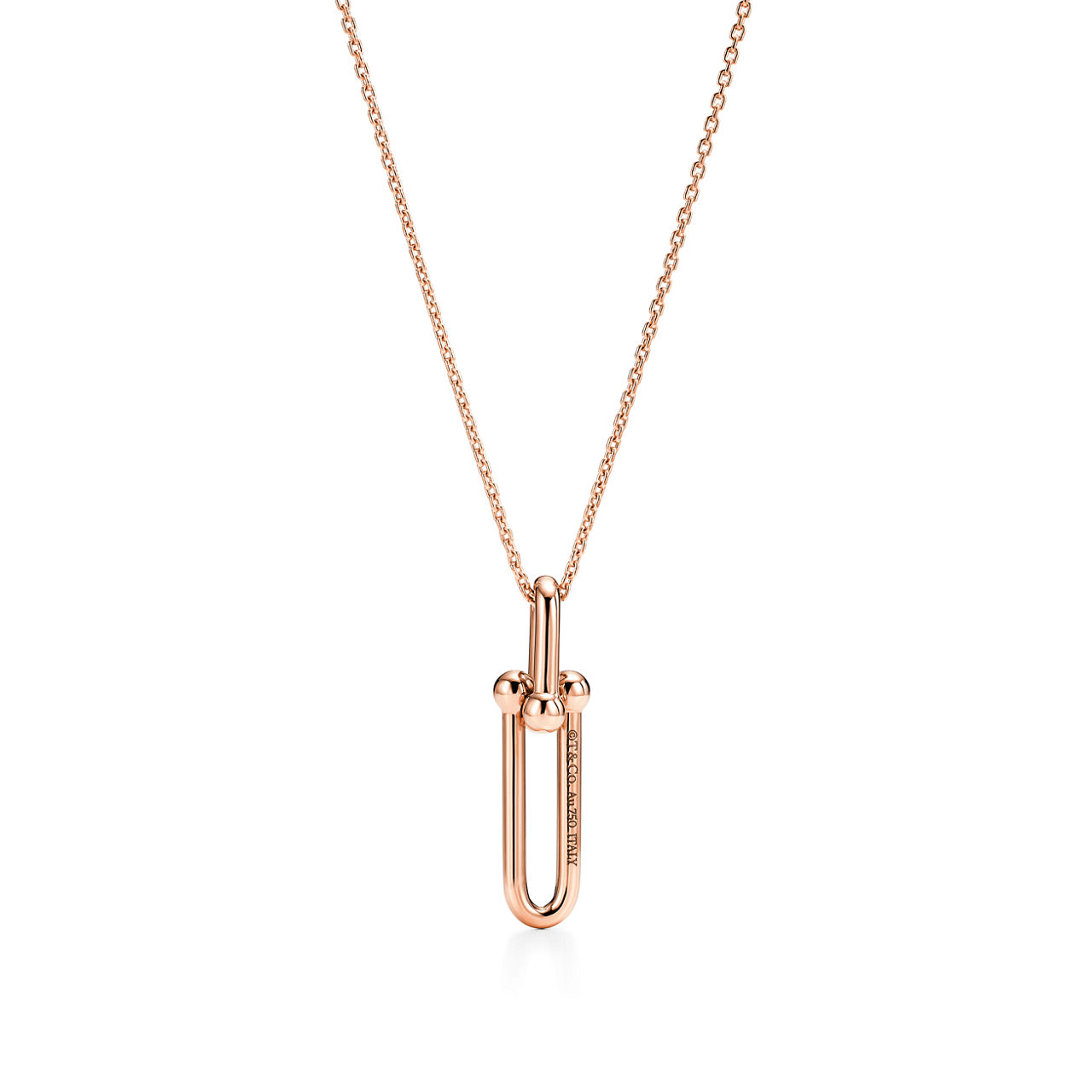 Tiffany HardWear:Elongated Link Pendant in Rose Gold image number 2