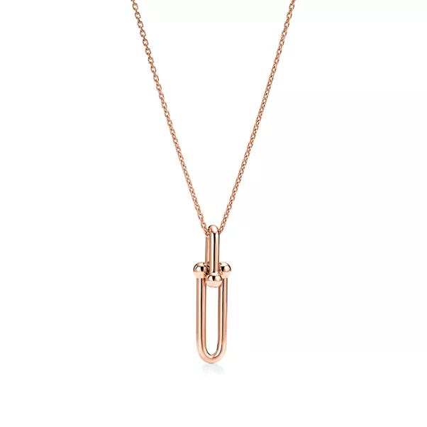 Gliederanhänger, längliches Glied in Roségold