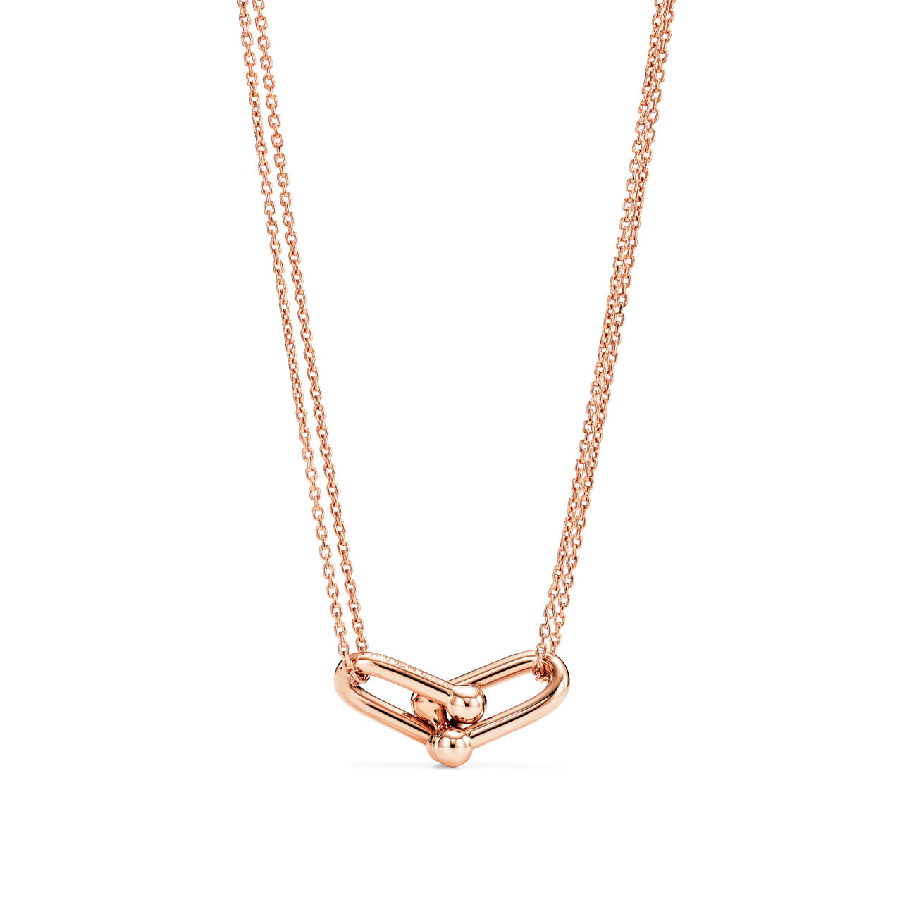 Tiffany HardWear:Large Double Link Pendant in Rose Gold image number 2