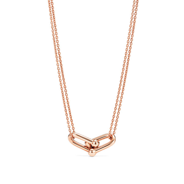 Tiffany HardWear:Large Double Link Pendant in Rose Gold