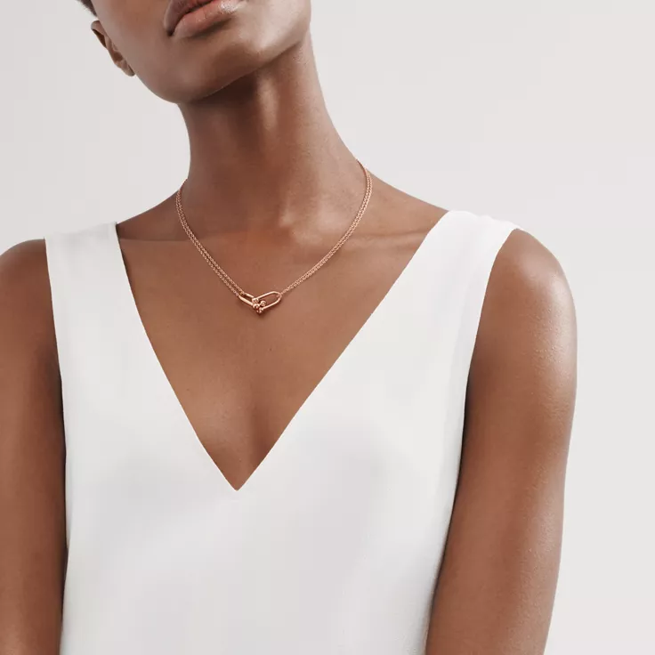 Tiffany HardWear:Large Double Link Pendant in Rose Gold, 1
