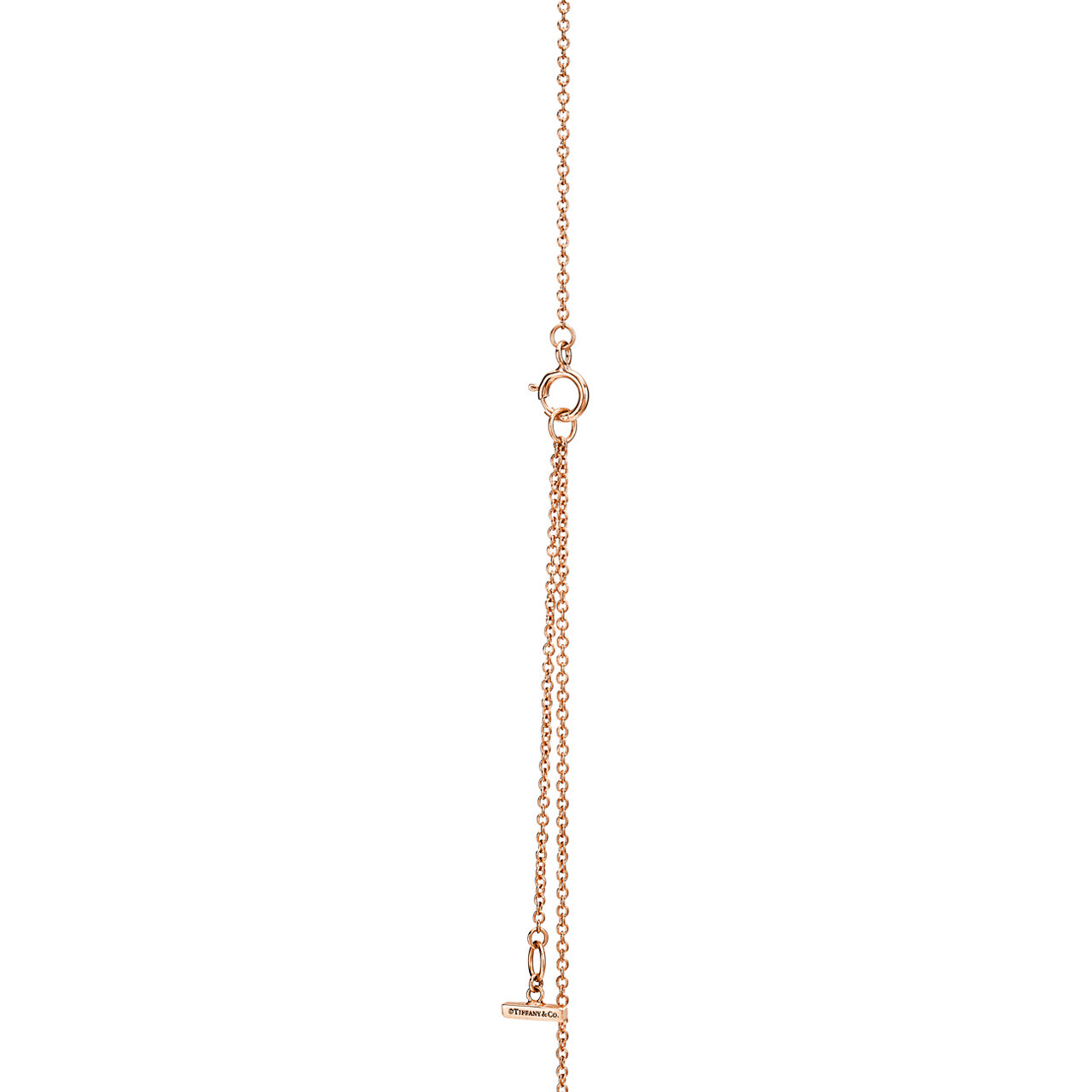 Tiffany T:Diamond and Black Onyx Circle Pendant in Rose Gold image number 3