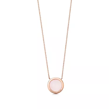 Tiffany T:Circle Anhänger mit Diamant und rosa Opal in Roségold, 2