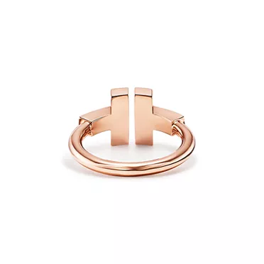 Tiffany T:Black Onyx Wire Ring in Rose Gold, 3