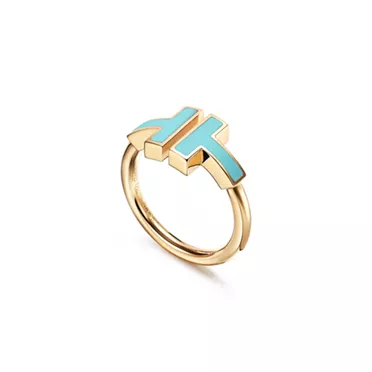 Tiffany T:Turquoise Wire Ring in Yellow Gold, 2