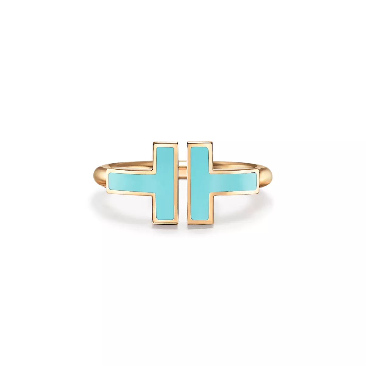 Turquoise Wire Ring in Yellow Gold