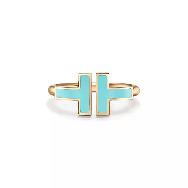 Turquoise Wire Ring in Yellow Gold