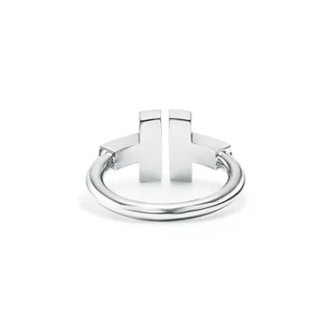 Tiffany T:Diamond and Turquoise Wire Ring in White Gold, 3