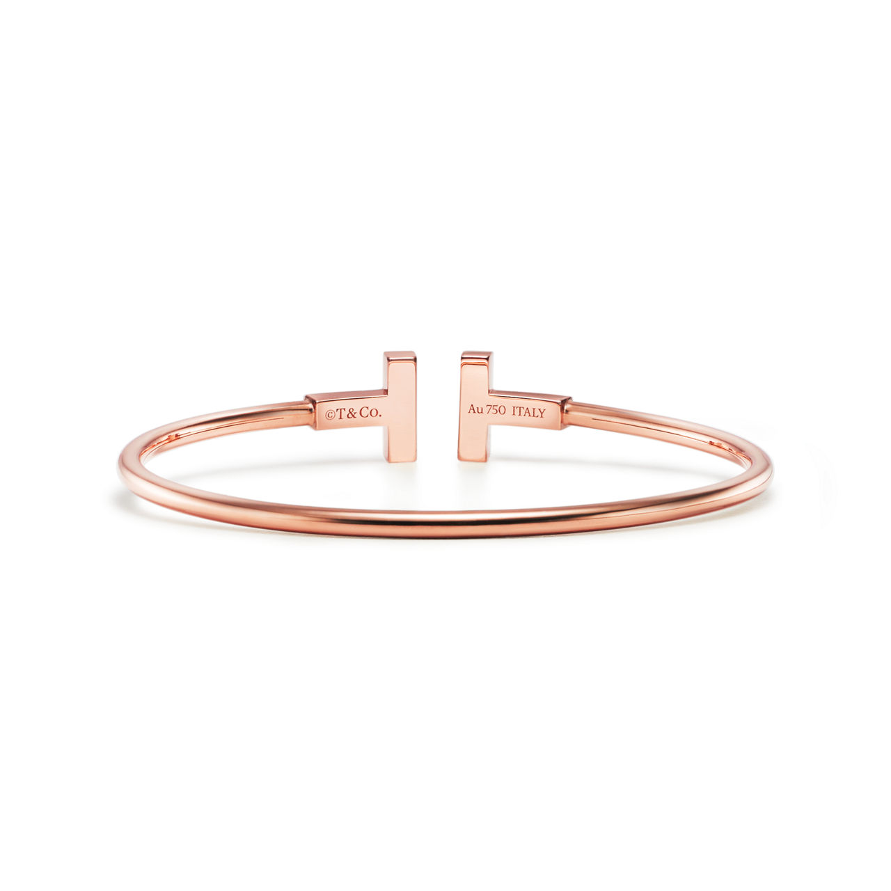 Tiffany T:Black Onyx Wire Bracelet in Rose Gold image number 3