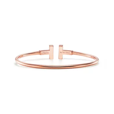 Tiffany T:Black Onyx Wire Bracelet in Rose Gold, 3