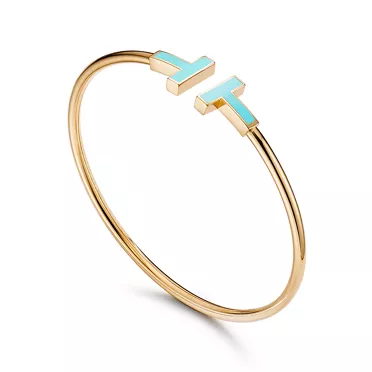 Tiffany T:Turquoise Wire Bracelet in Yellow Gold, 2