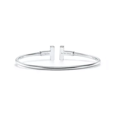 Tiffany T:Turquoise Wire Bracelet in White Gold, 3