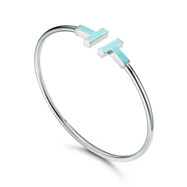 Tiffany T:Turquoise Wire Bracelet in White Gold, 2