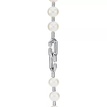 Tiffany HardWear:Pearl Lock Necklace in Silver, 9-10 mm, 3
