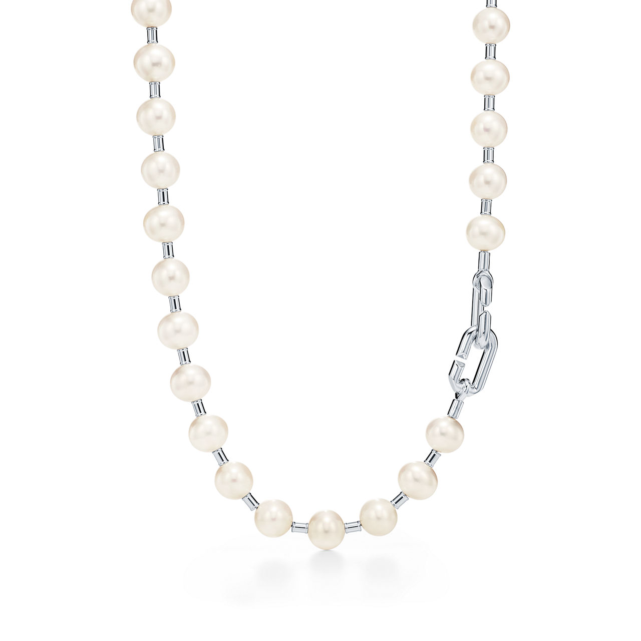 Tiffany HardWear:Freshwater Pearl Necklace in Sterling Silver, 16"  image number 0