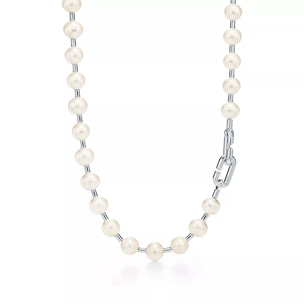 Freshwater Pearl Necklace in Sterling Silver in Sterling Silver