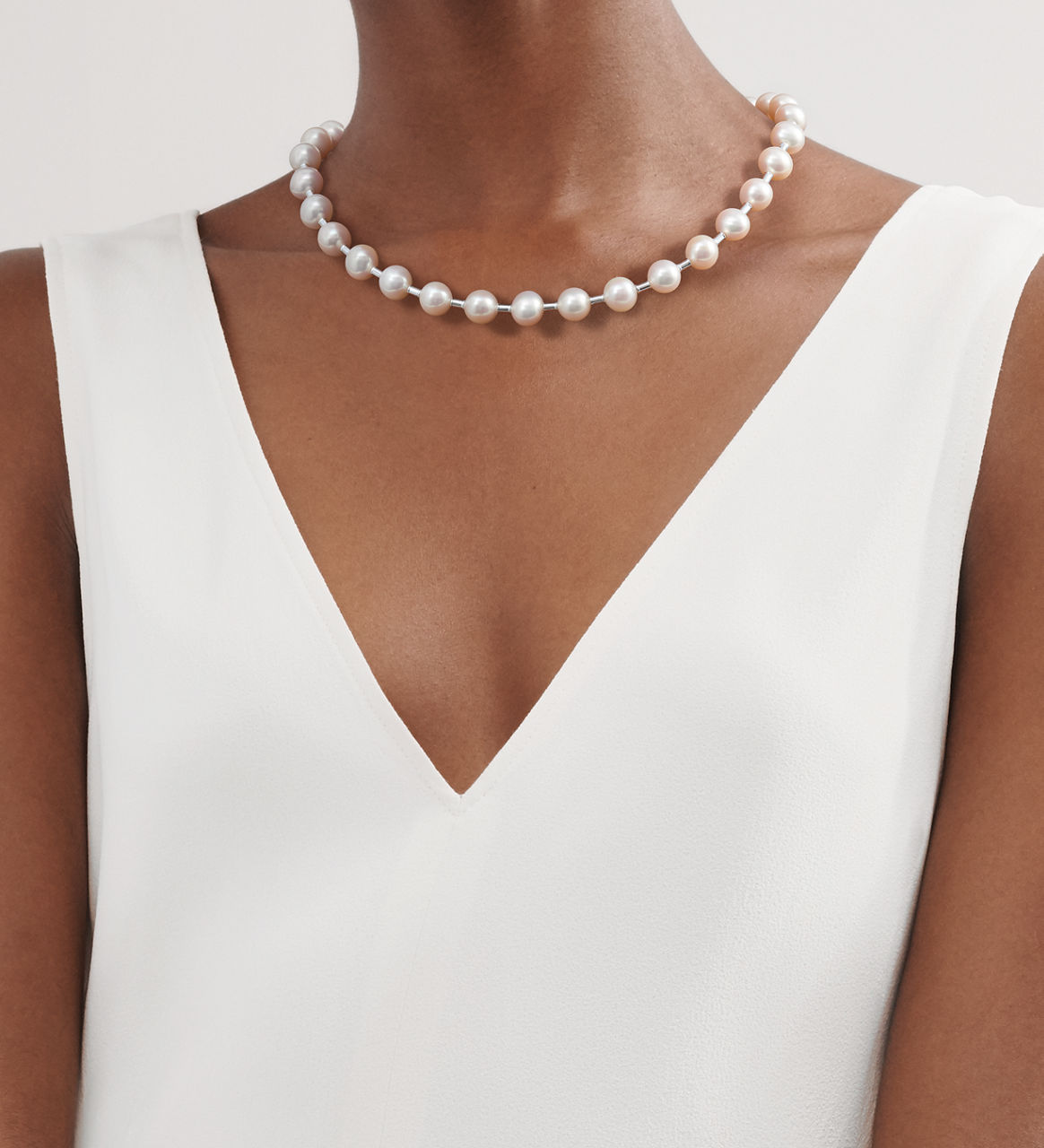 Tiffany HardWear:Freshwater Pearl Necklace in Sterling Silver, 16"  image number 3