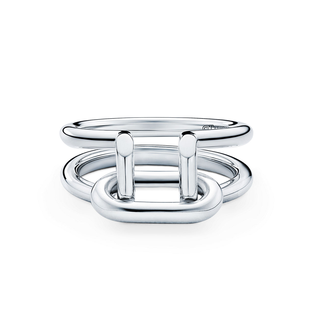 Zweireihiger Ring in Sterlingsilber