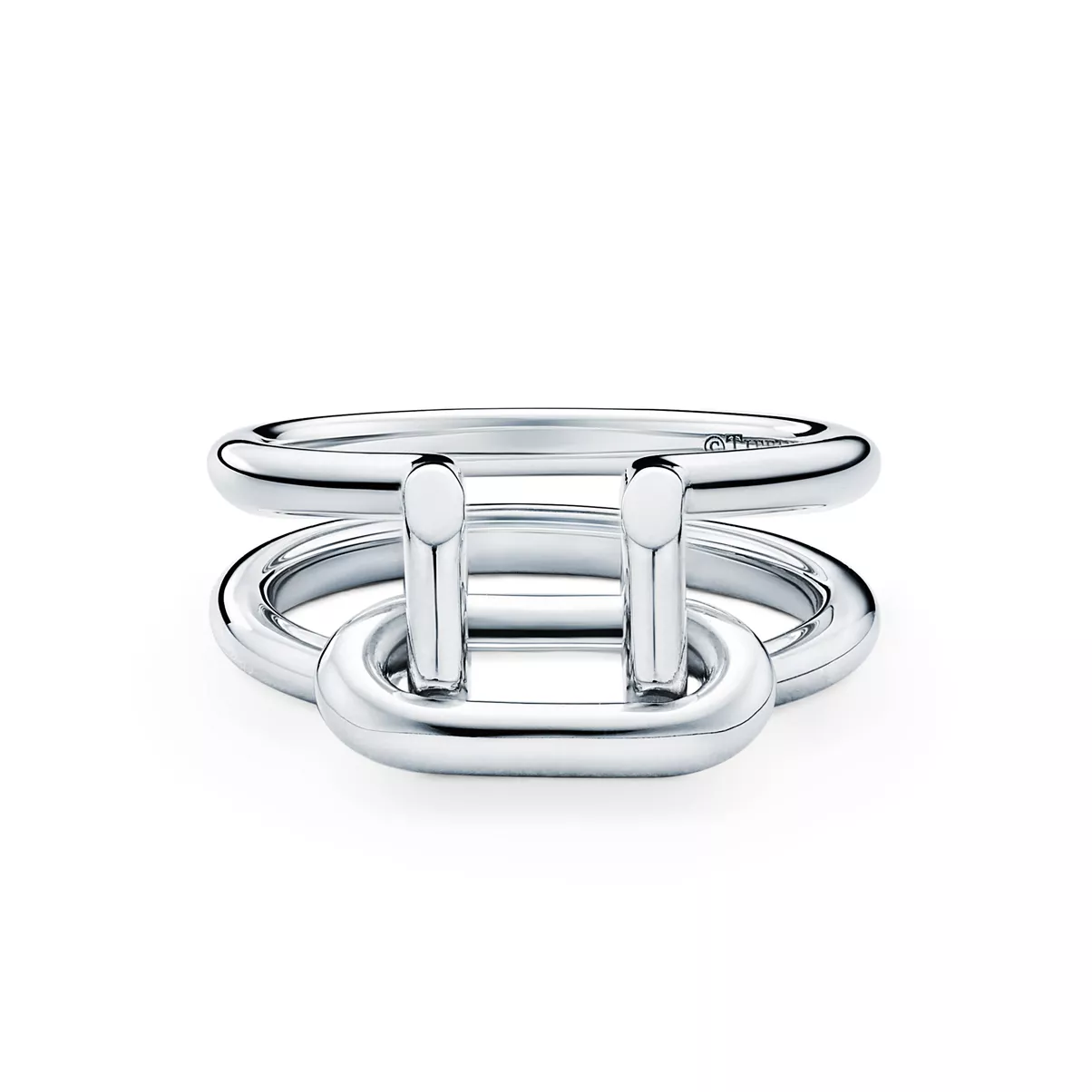 Two-row Ring in Sterling Silver in Sterling Silver