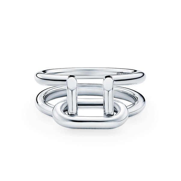 Tiffany HardWear:Zweireihiger Ring in Sterlingsilber