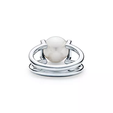 Tiffany HardWear:Freshwater Pearl Ring in Sterling Silver in Sterling Silver, 3