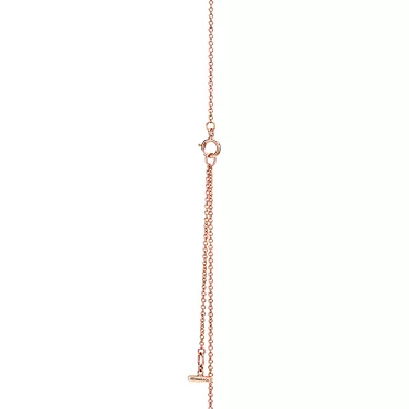 Tiffany T:Diamond and Turquoise Circle Pendant in Rose Gold, 3