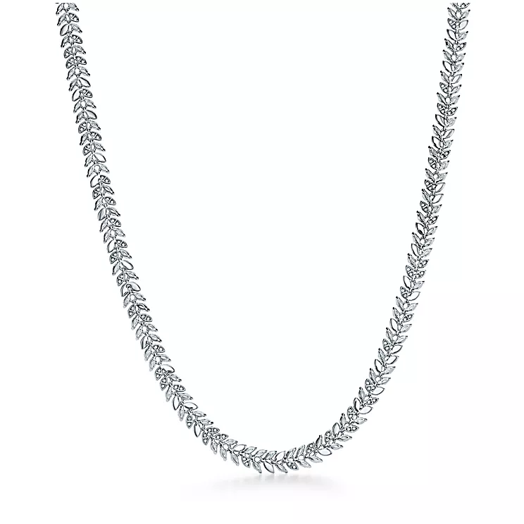 티파니 빅토리아™:플래티늄, 다이아몬드 세팅, 바인 네크리스, 40.6cm 이미지 번호 2