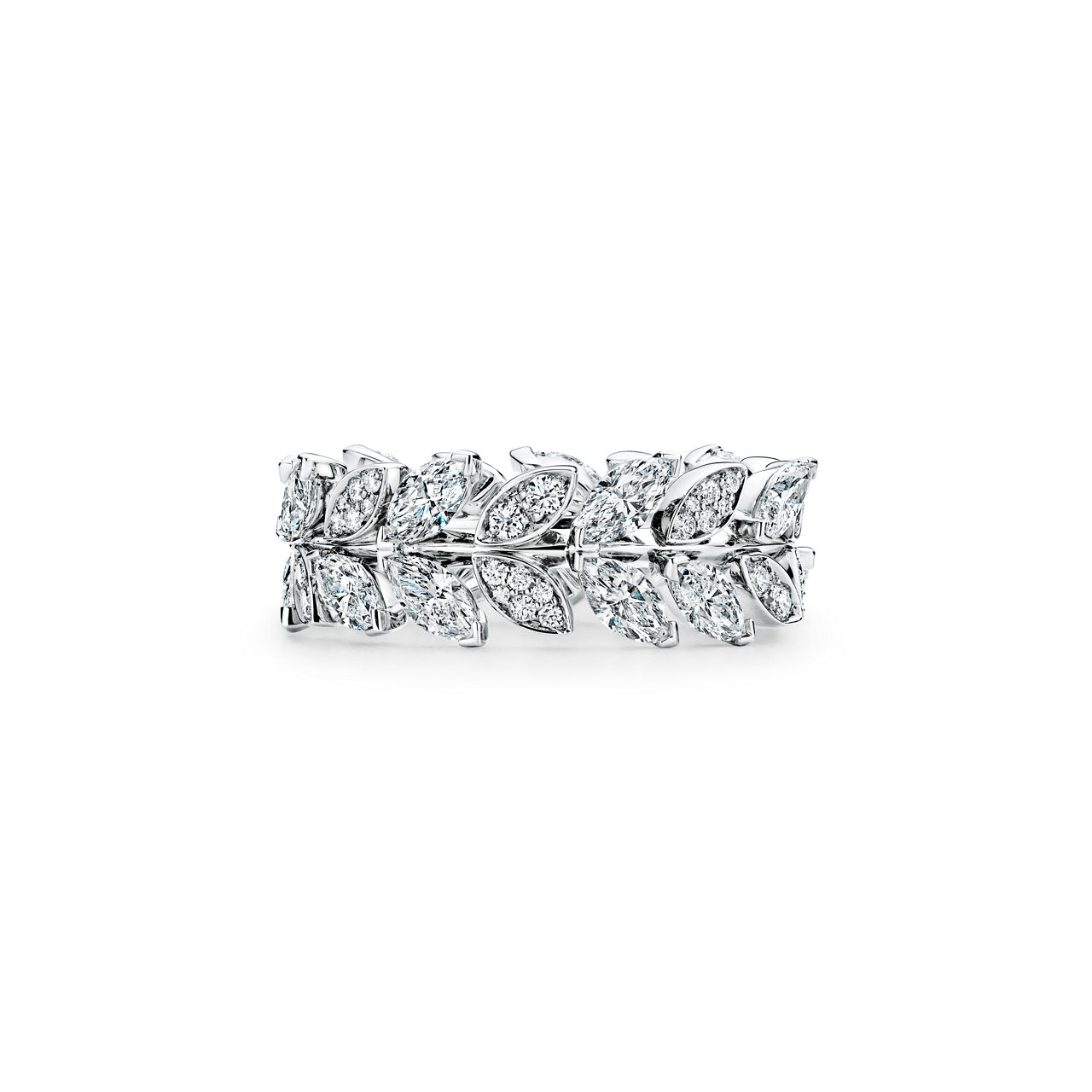Diamond Vine Band Ring in Platinum